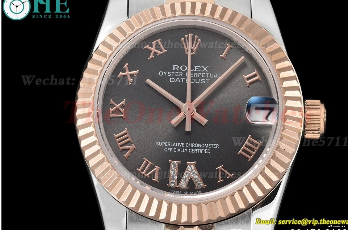 28mm SS RG Datejust MY8215 GDF Rmn Grey 0511